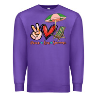 Purple Peace love summer Premium Sweatshirt - NancyCooperArtShop