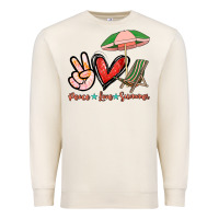 Sandshell Peace love summer Premium Sweatshirt - NancyCooperArtShop