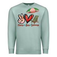 Seafoam Peace love summer Premium Sweatshirt - NancyCooperArtShop