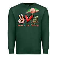 Sports Green Peace love summer Premium Sweatshirt - NancyCooperArtShop