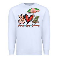 White Peace love summer Premium Sweatshirt - NancyCooperArtShop