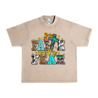 French Oak faith over fear with cross and sunflowers Urban Heavy Tee - AdoDesignShop