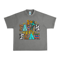 Tornado faith over fear with cross and sunflowers Urban Heavy Tee - AdoDesignShop