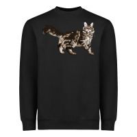 Black Maine Coon Cat Heavyweight Sweatshirt - LillyAllenDesigns