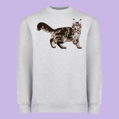 Maine Coon Cat Heavyweight Sweatshirt Designed By Lillyallendesigns