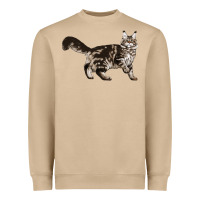 Mushroom Maine Coon Cat Heavyweight Sweatshirt - LillyAllenDesigns