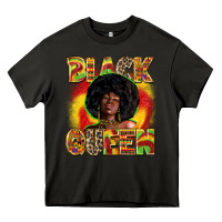 Asphalt Black queen juneteenth Heavy Core Tee - Zillion Design Studio