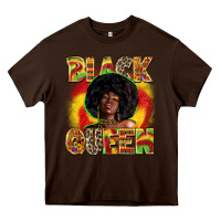 Chocolate Brown Black queen juneteenth Heavy Core Tee - Zillion Design Studio