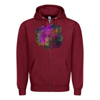 Burgundy halloween spider web for patches Zipper Hoodie - BundleAndBundleShop