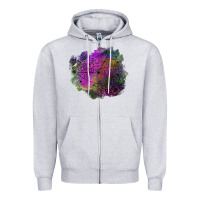 Heather Grey halloween spider web for patches Zipper Hoodie - BundleAndBundleShop