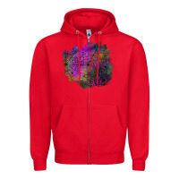 Red halloween spider web for patches Zipper Hoodie - BundleAndBundleShop