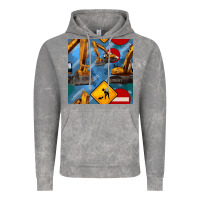 Cloud Rock excavator seamless pattern Vintage Hoodie - BundleAndBundleShop