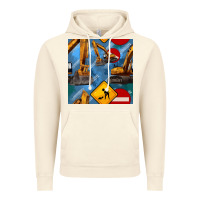 Vintage Artic excavator seamless pattern Vintage Hoodie - BundleAndBundleShop