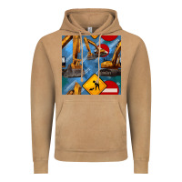 Vintage Camel excavator seamless pattern Vintage Hoodie - BundleAndBundleShop