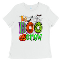 White the boo crew Ladies Tee - Zillion Design Studio