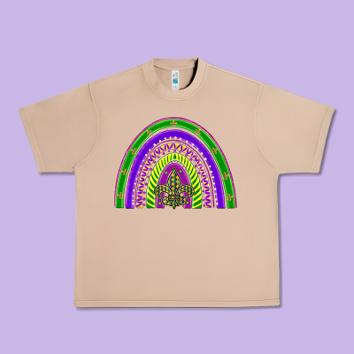 Mardi Gras Rainbow Urban Heavy Tee Designed By Barkaloodesign