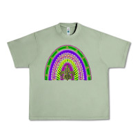 Oil Green mardi gras rainbow Urban Heavy Tee - BarkalooDesign