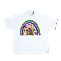 White mardi gras rainbow Urban Heavy Tee - BarkalooDesign
