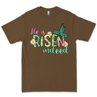 Cacao He is risen indeed Easter Premium Tee - CowGirlArtShop