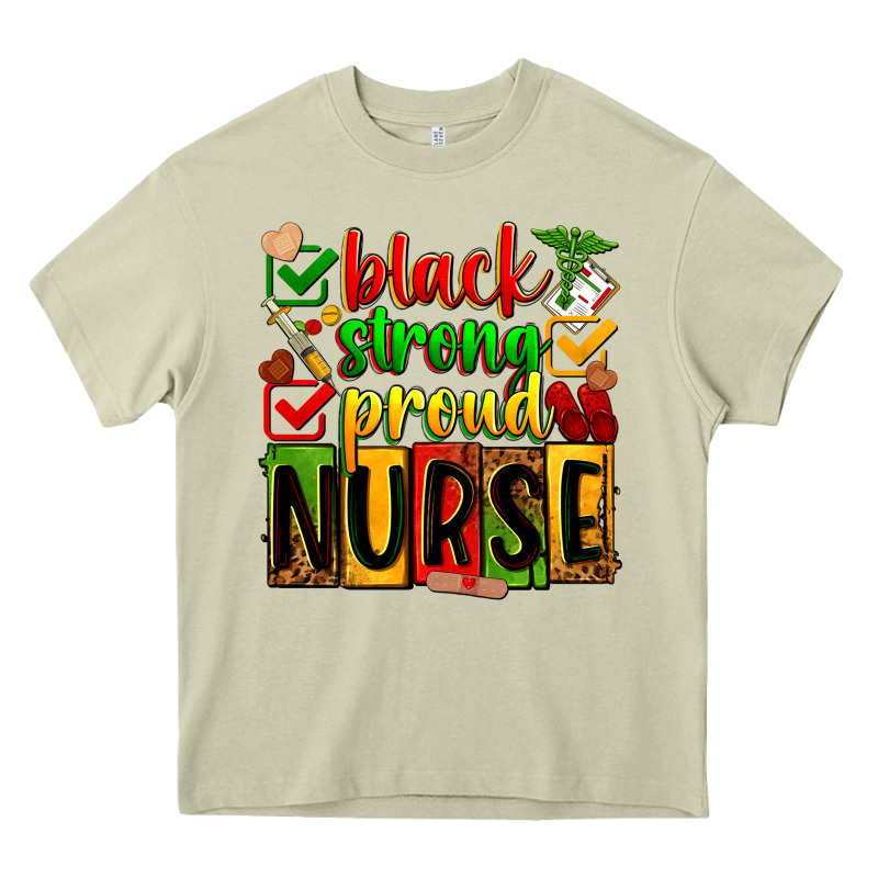 Black Strong Proud Nurse Juneteeenth Heavy Core Tee by Zillion Design Studio | Teevron