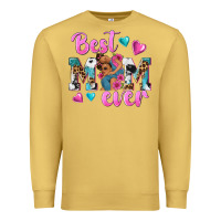 Antique Gold Best Mom Ever Afro Woman Premium Sweatshirt - texasbilliewilder