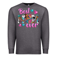 Charcoal Heather Best Mom Ever Afro Woman Premium Sweatshirt - texasbilliewilder