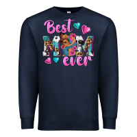Navy Best Mom Ever Afro Woman Premium Sweatshirt - texasbilliewilder