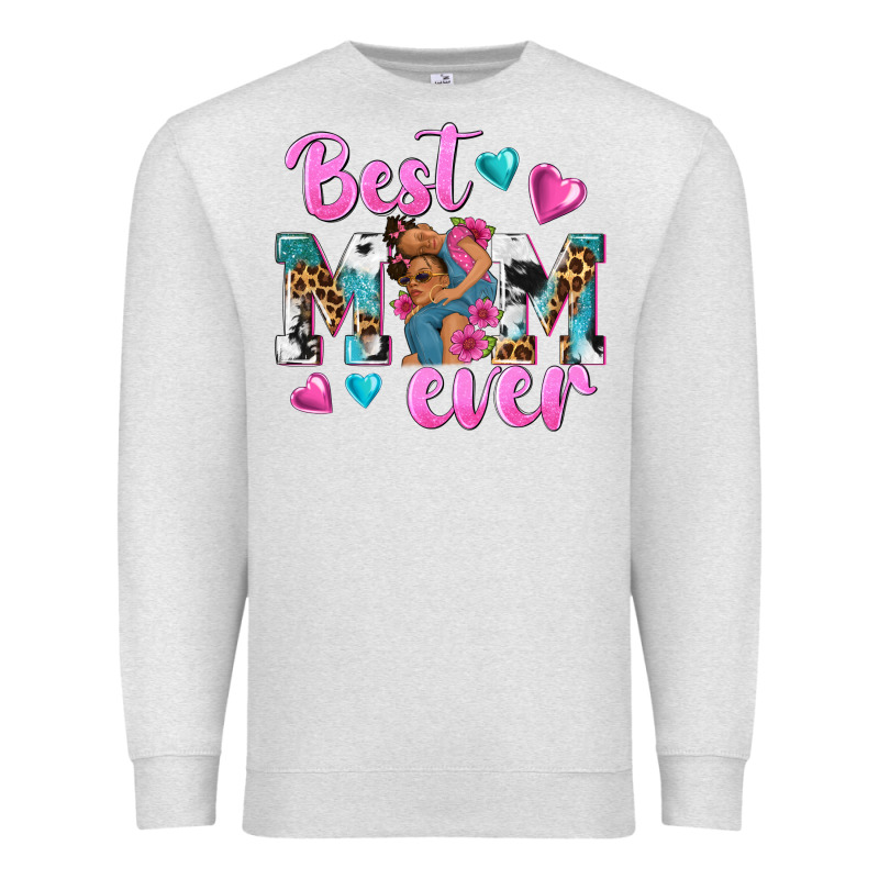 Best Mom Ever Afro Woman Premium Sweatshirt by texasbilliewilder | Teevron