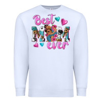 White Best Mom Ever Afro Woman Premium Sweatshirt - texasbilliewilder