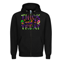 Black thick and a treat Zipper Hoodie - BundleAndBundleShop