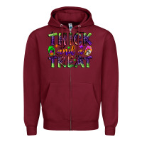 Burgundy thick and a treat Zipper Hoodie - BundleAndBundleShop