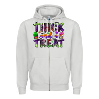 Dove Grey thick and a treat Zipper Hoodie - BundleAndBundleShop