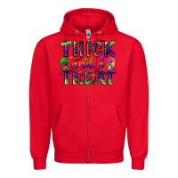 Red thick and a treat Zipper Hoodie - BundleAndBundleShop