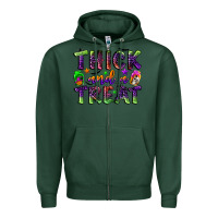 Sports Green thick and a treat Zipper Hoodie - BundleAndBundleShop
