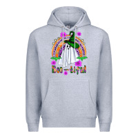 Heather Grey Boo-tiful ghost Premium Hoodie - NancyCooperArtShop