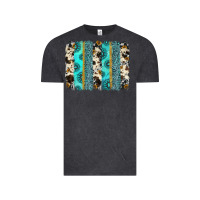 Vintage Black gemstone sunflower cowhide brushstroke Vintage Tee - AdoDesignShop