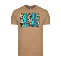 Gemstone Sunflower Cowhide Brushstroke Vintage Tee | Teevron