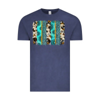 Vintage Denim gemstone sunflower cowhide brushstroke Vintage Tee - AdoDesignShop