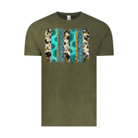 Vintage Olive gemstone sunflower cowhide brushstroke Vintage Tee - AdoDesignShop