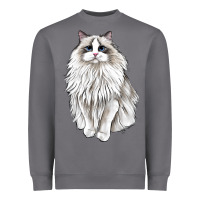 Storm Ragdoll Cat Heavyweight Sweatshirt - LillyAllenDesigns