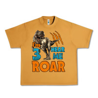 Peanut Butter i'm three hear me roar dinosaur birthday Urban Heavy Tee - LillyAllenDesigns