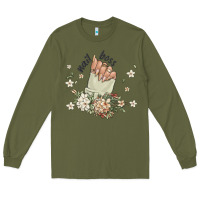 Army Green nail boss Long Sleeve Tee - MaliasSmallBusiness