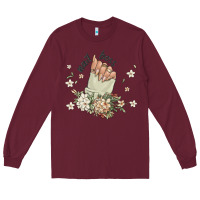 Burgundy nail boss Long Sleeve Tee - MaliasSmallBusiness