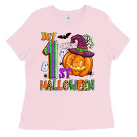Bubblegum Pink my 1st halloween Ladies Tee - Zillion Design Studio