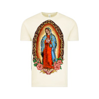 Vintage Arctic our lady of guadalupe leopard and roses Vintage Tee - BarkalooDesign
