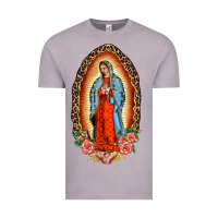 Vintage Zinc our lady of guadalupe leopard and roses Vintage Tee - BarkalooDesign