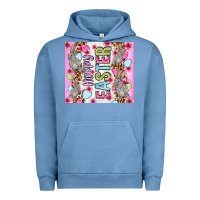 Pigment Pebble Blue Happy Easter bunnies eggs 20oz skinny tumbler Urban Hoodie - OliviaCreatesArt