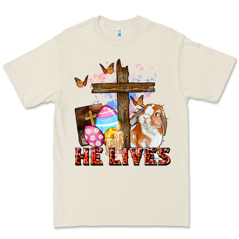 He Lives Easter Day Premium Tee by CowGirlArtShop | Teevron