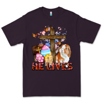 Plum He lives Easter Day Premium Tee - CowGirlArtShop