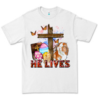 White He lives Easter Day Premium Tee - CowGirlArtShop